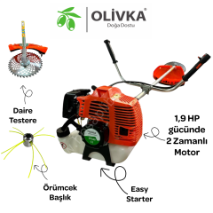 Olivka DT 520 Motorlu Tırpan Yan Model