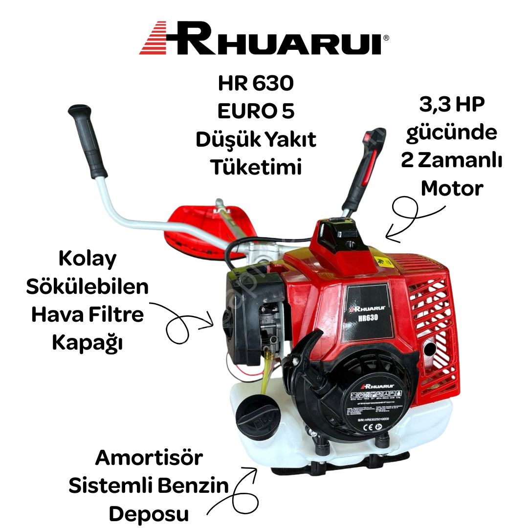 Rhuaruı HR 630 3,3 HP Motorlu Tırpan Yan Tip