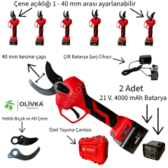 Olivka AES40-1 Akülü Budama Makası 40 mm.