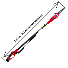 Olivka AE100 Akülü Yüksek Dal Budama Testeresi 3,1 Metre