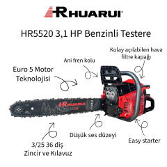 Rhuarui HR5520 55 cc. Benzinli Testere