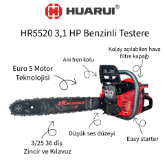 Huarui HR5520 55 cc. Benzinli Testere