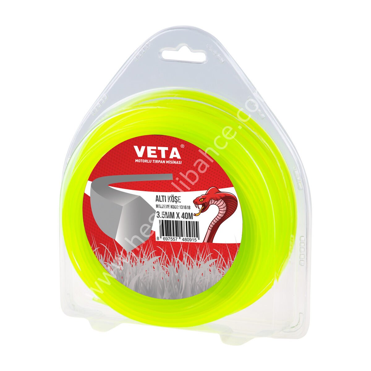 Misina Veta 3,50 mm. Sarı 6 Köşe 40 Mt.