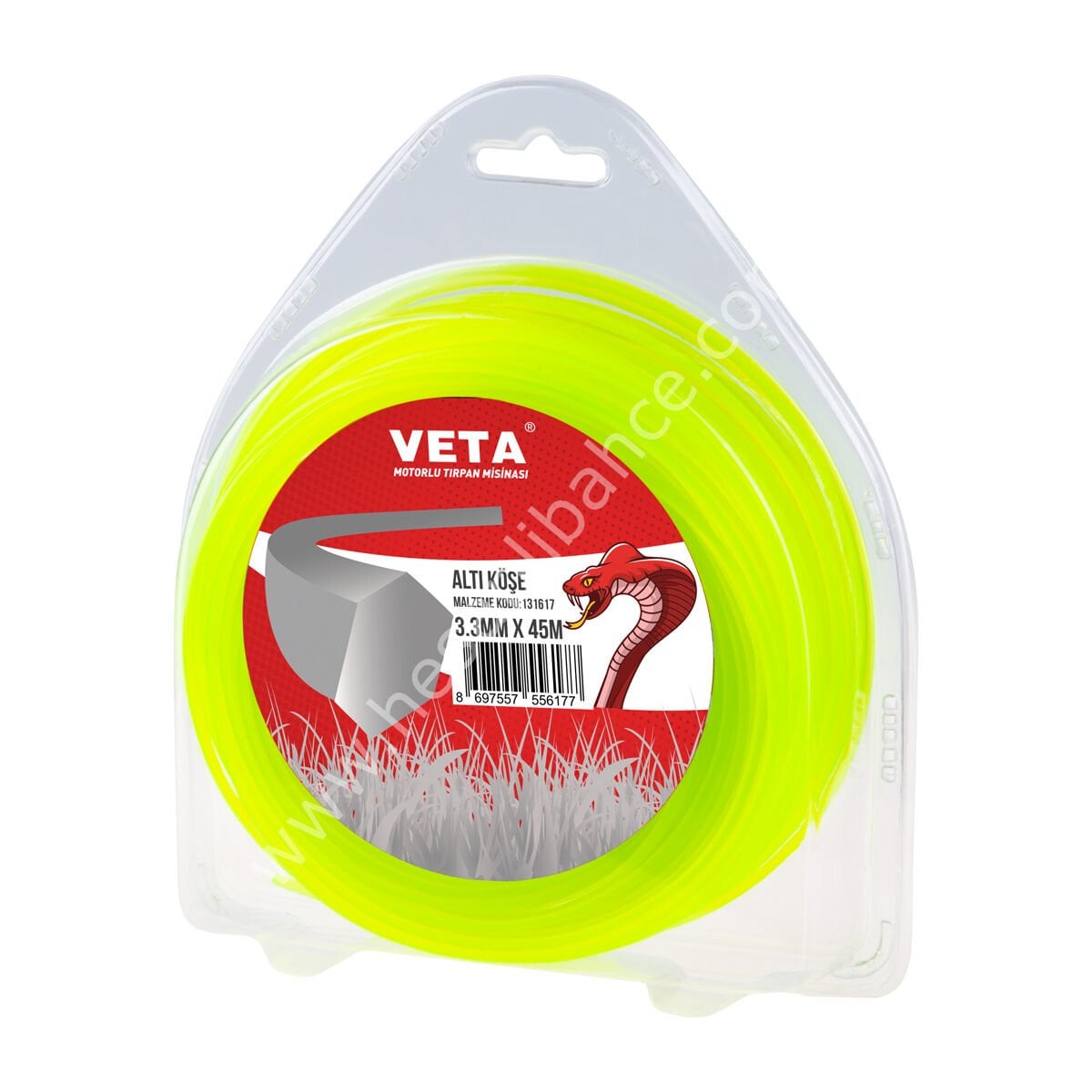Misina Veta 3,30 mm. Sarı 6 Köşe 45 Mt.