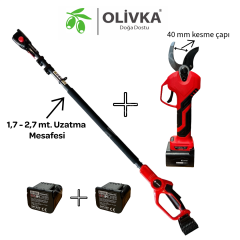 Olivka AES40 Akülü Budama Makası Uzatma Sapı ile