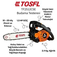 Tosfl TF2512CSE Motorlu Budama Testeresi