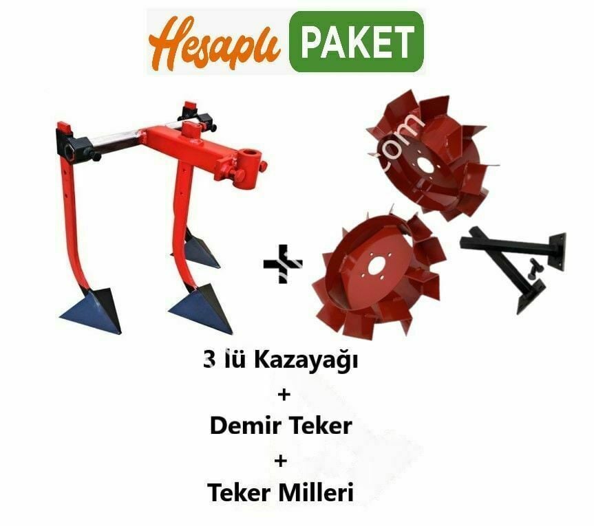 Kaan 26 S Uyumlu Demir Teker + 3 lü Kazayağı