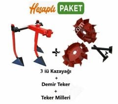 Kaan 26 S Uyumlu Demir Teker + 3 lü Kazayağı